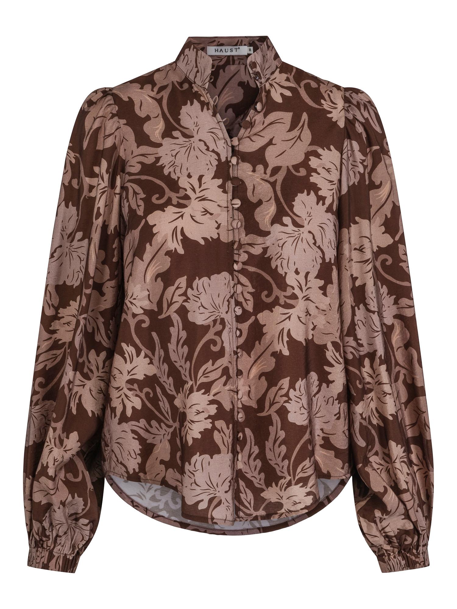 Button blouse Brun