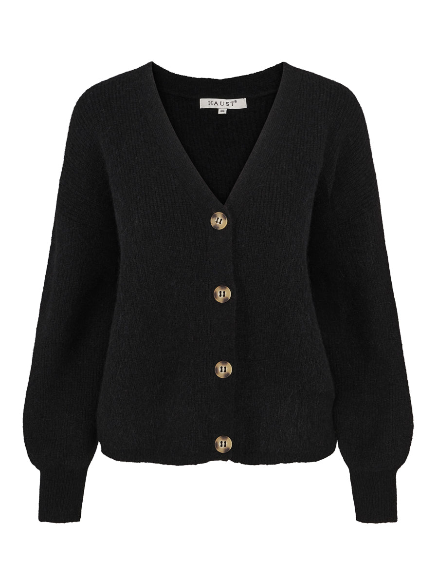 Mohair V-neck cardigan Black