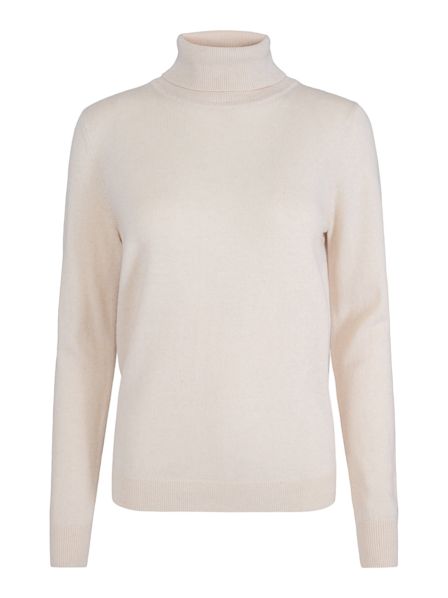 Knitted basic roll neck Ecry