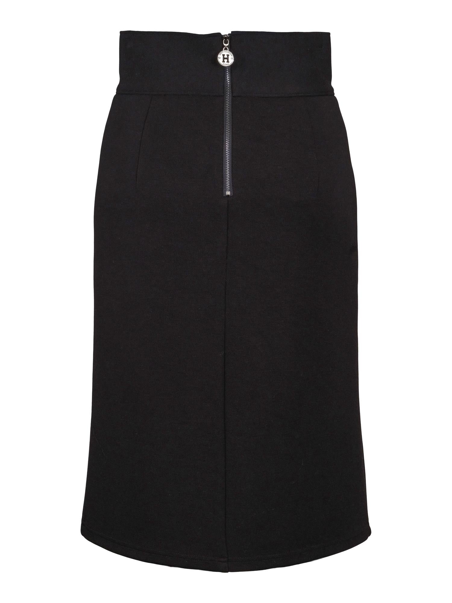 Front slit skirt Sort