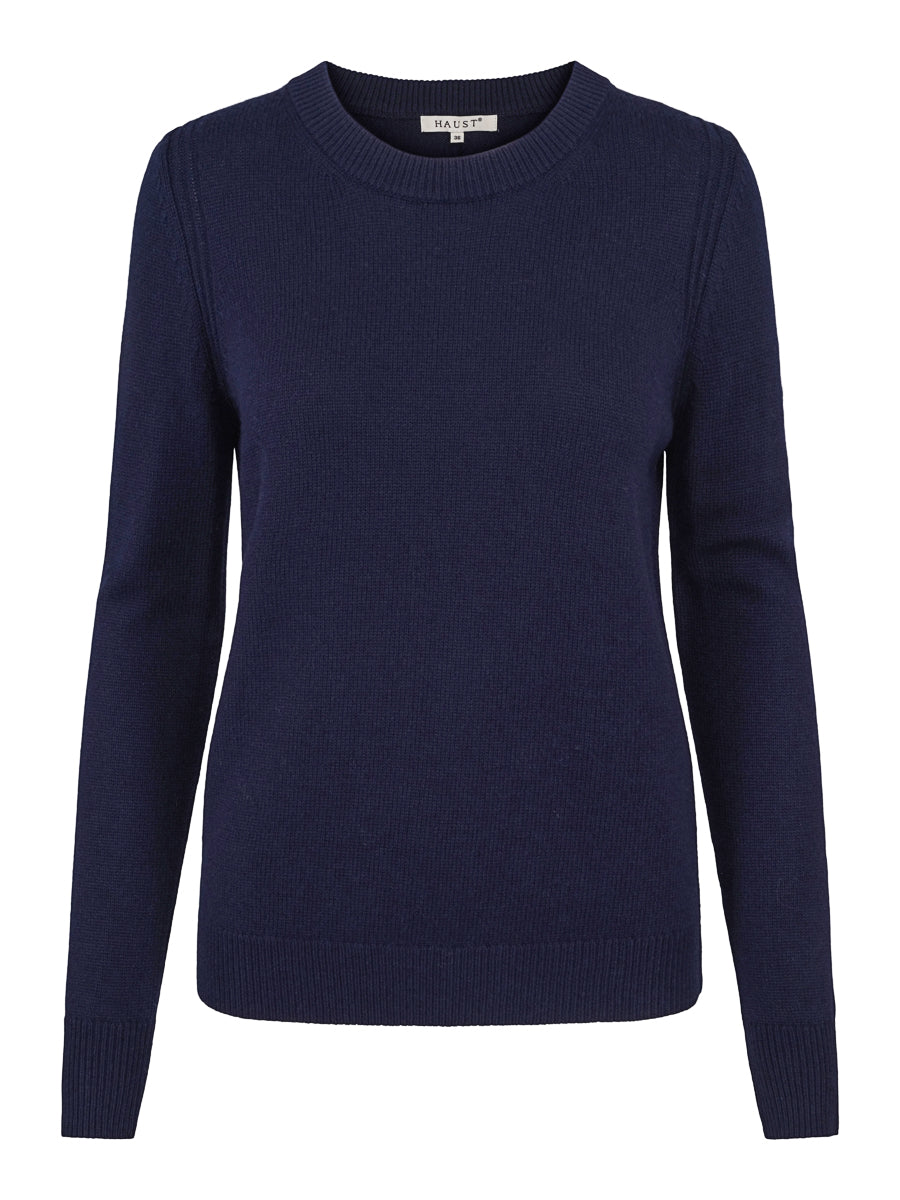 Classic round neck pullover Navy