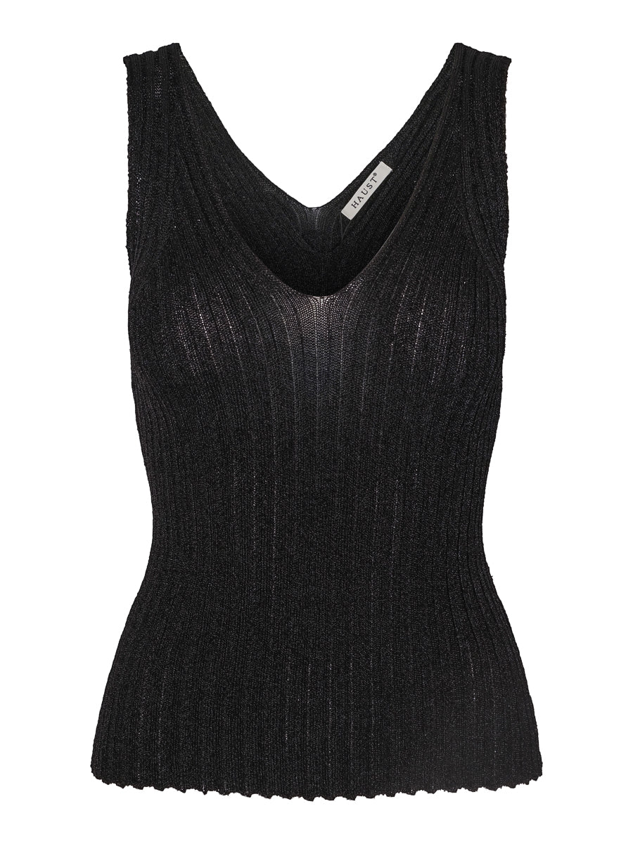 Knitted party singlet Black