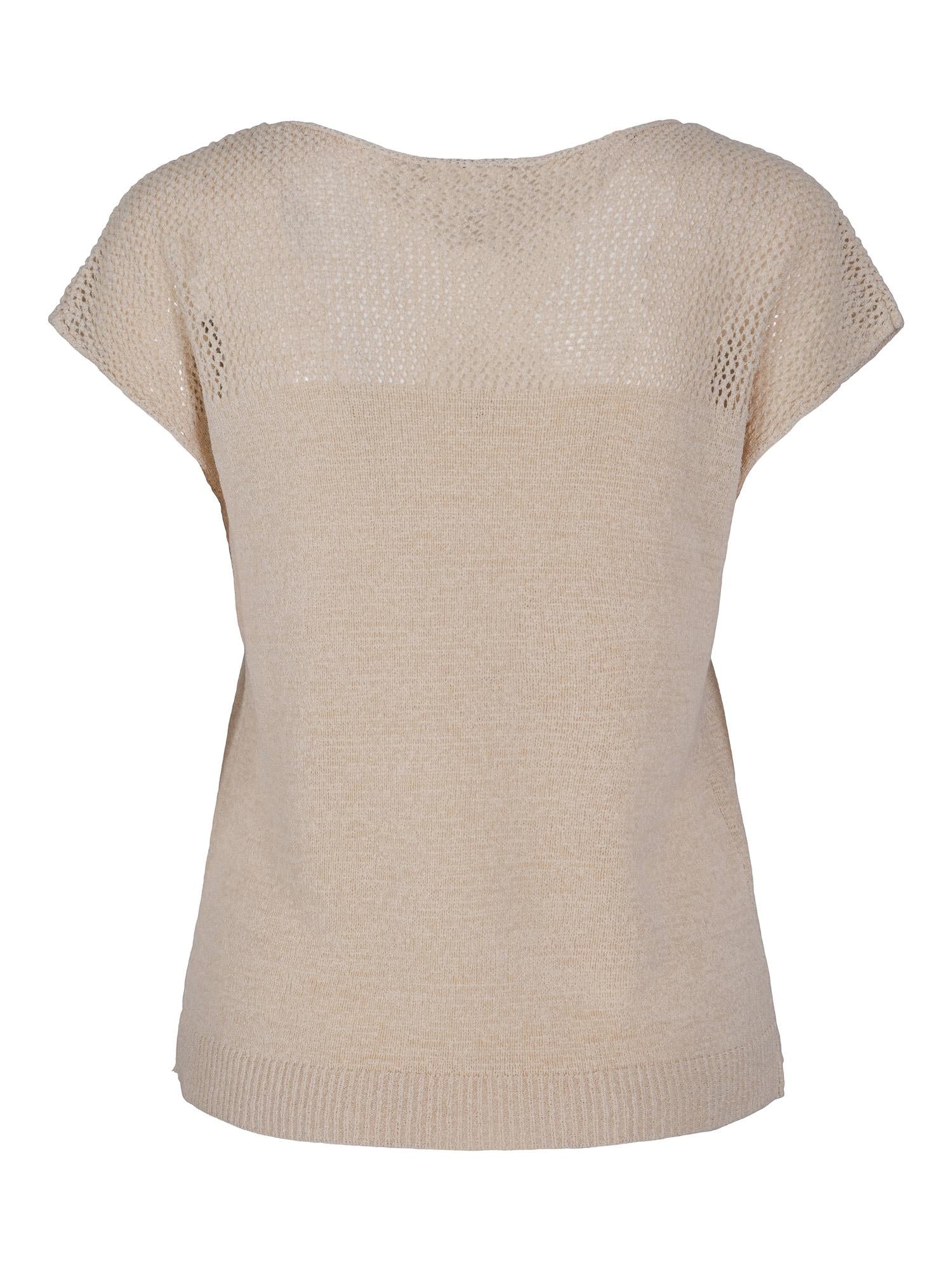 Knitted fashion top lys-beige