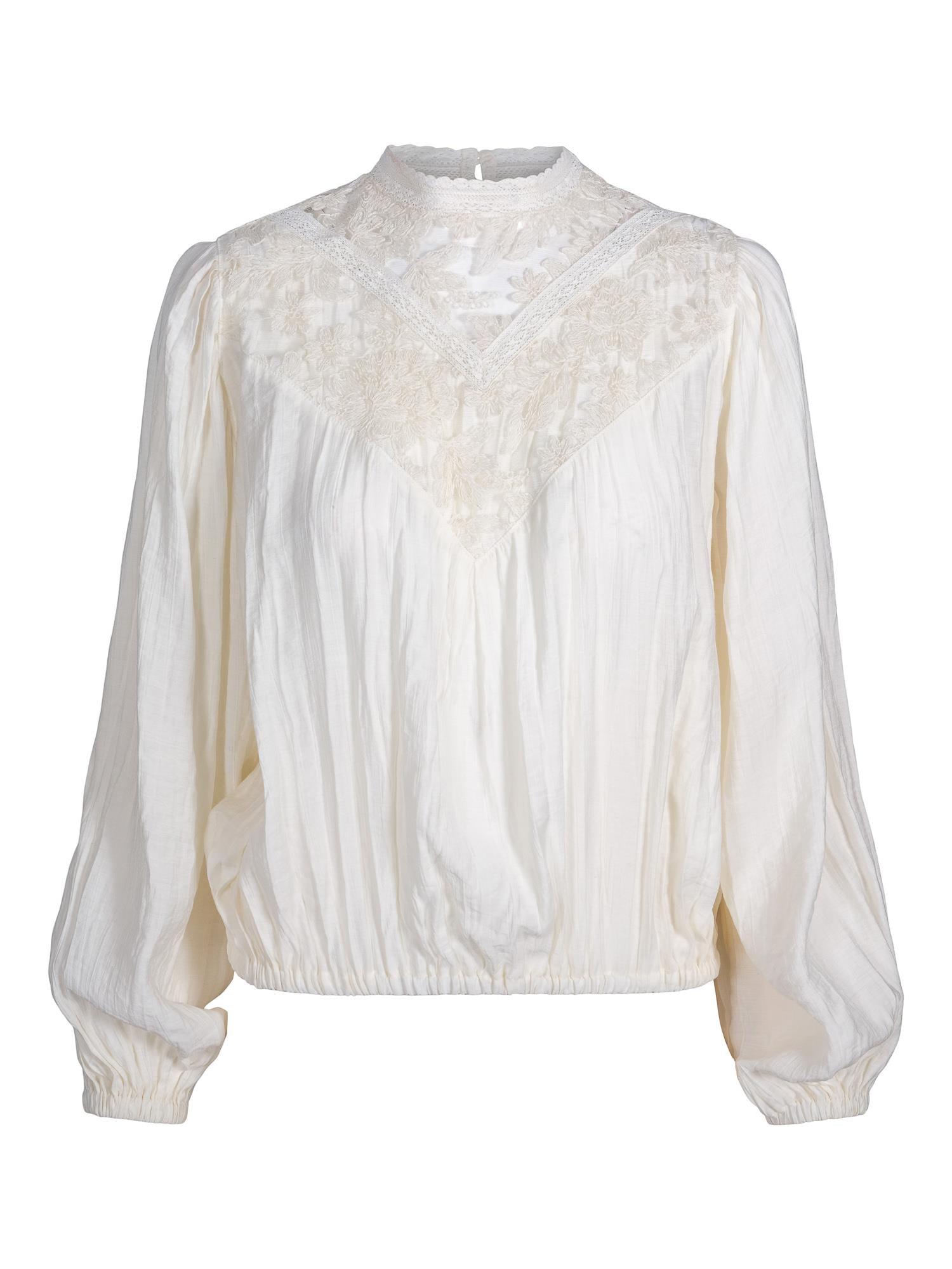 Detail lace blouse Creme