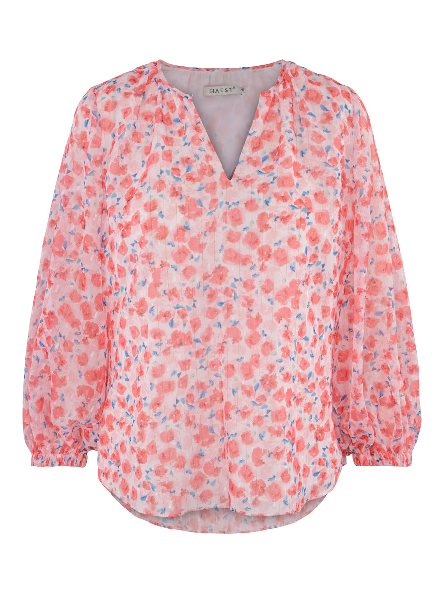Classic favorite blouse Red Flower