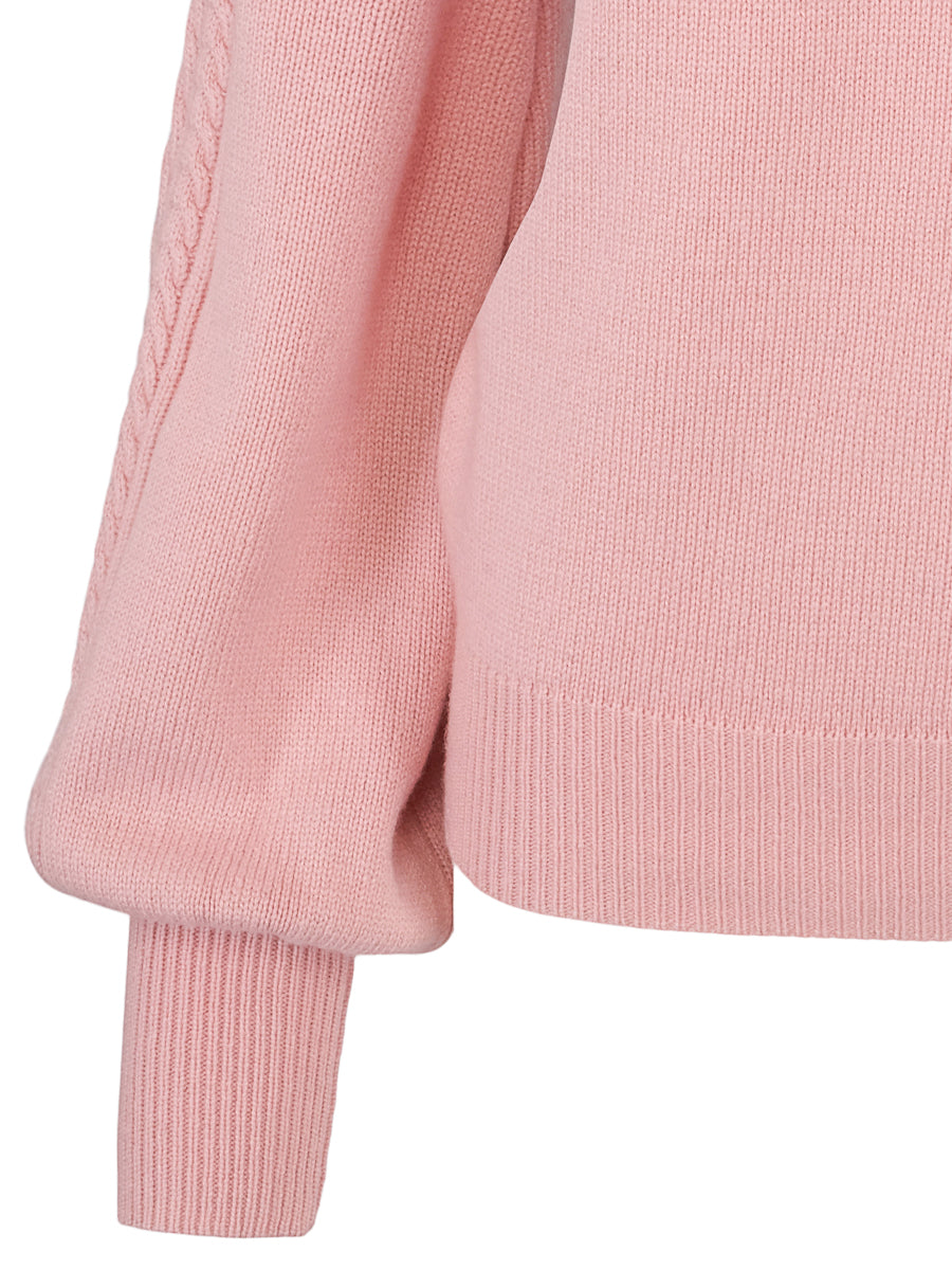 Feminin knitted pullover Dusty Rose