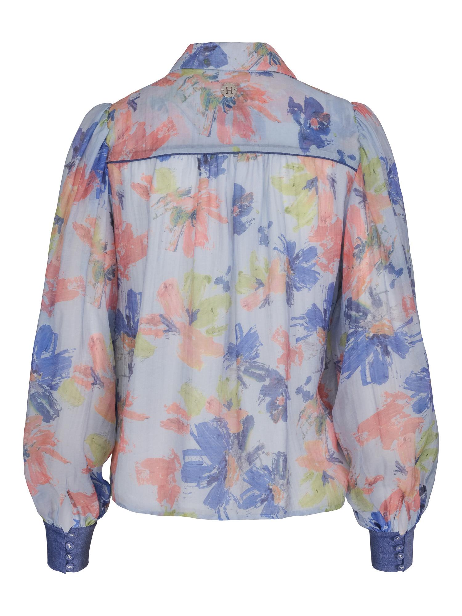 Denim detailed shirt Flower