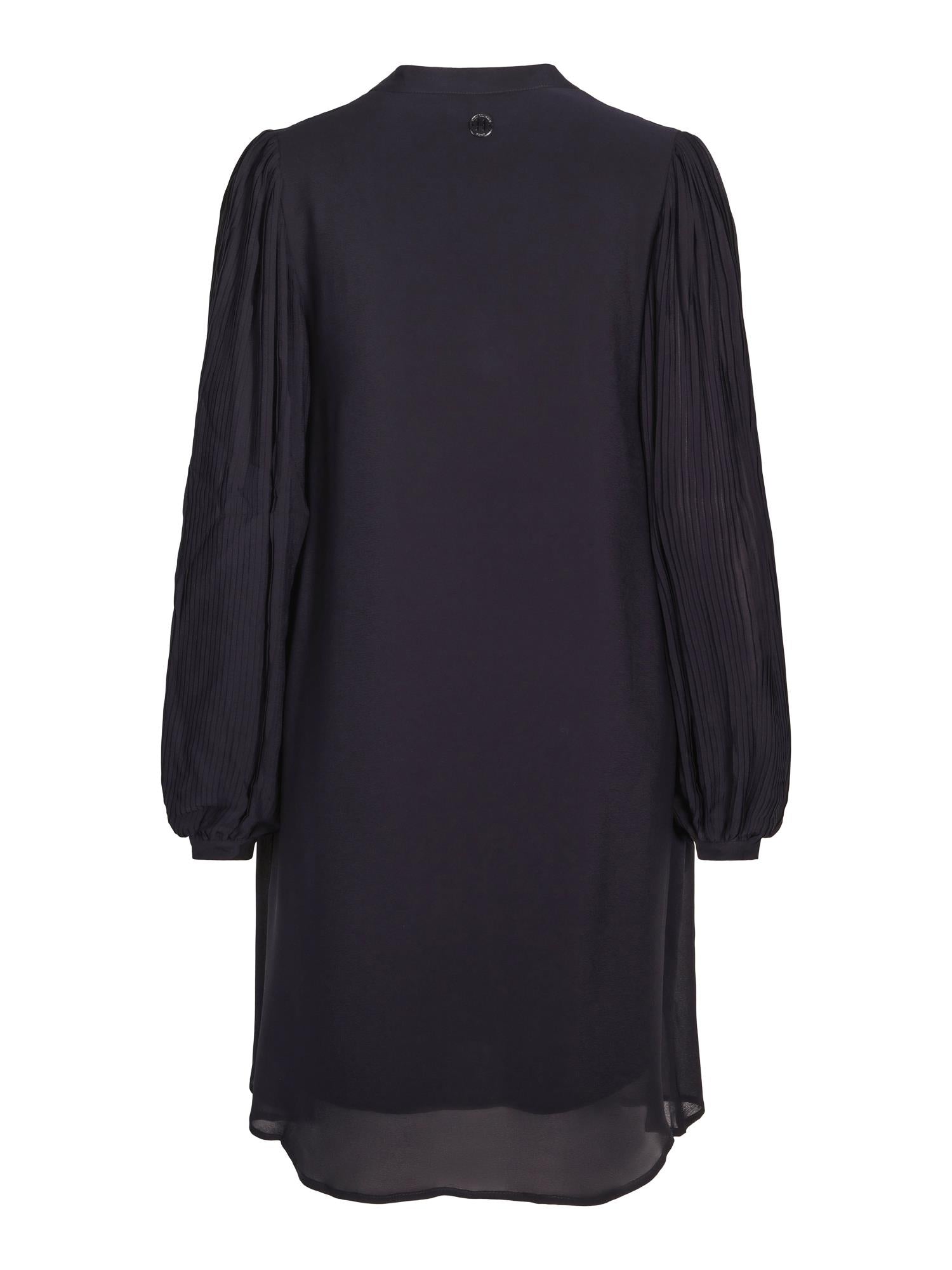 Pleated dress Marineblå
