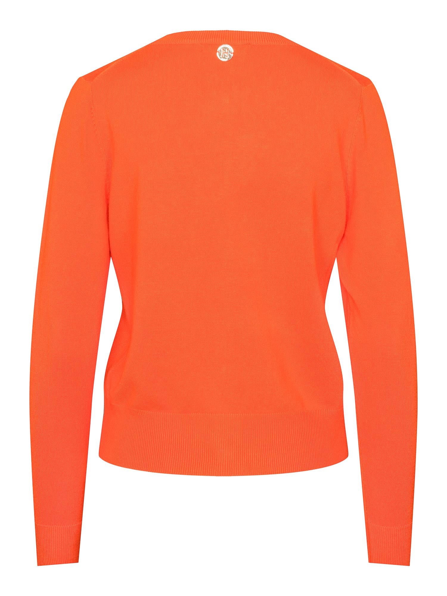 Classic knitted cardigan Orange