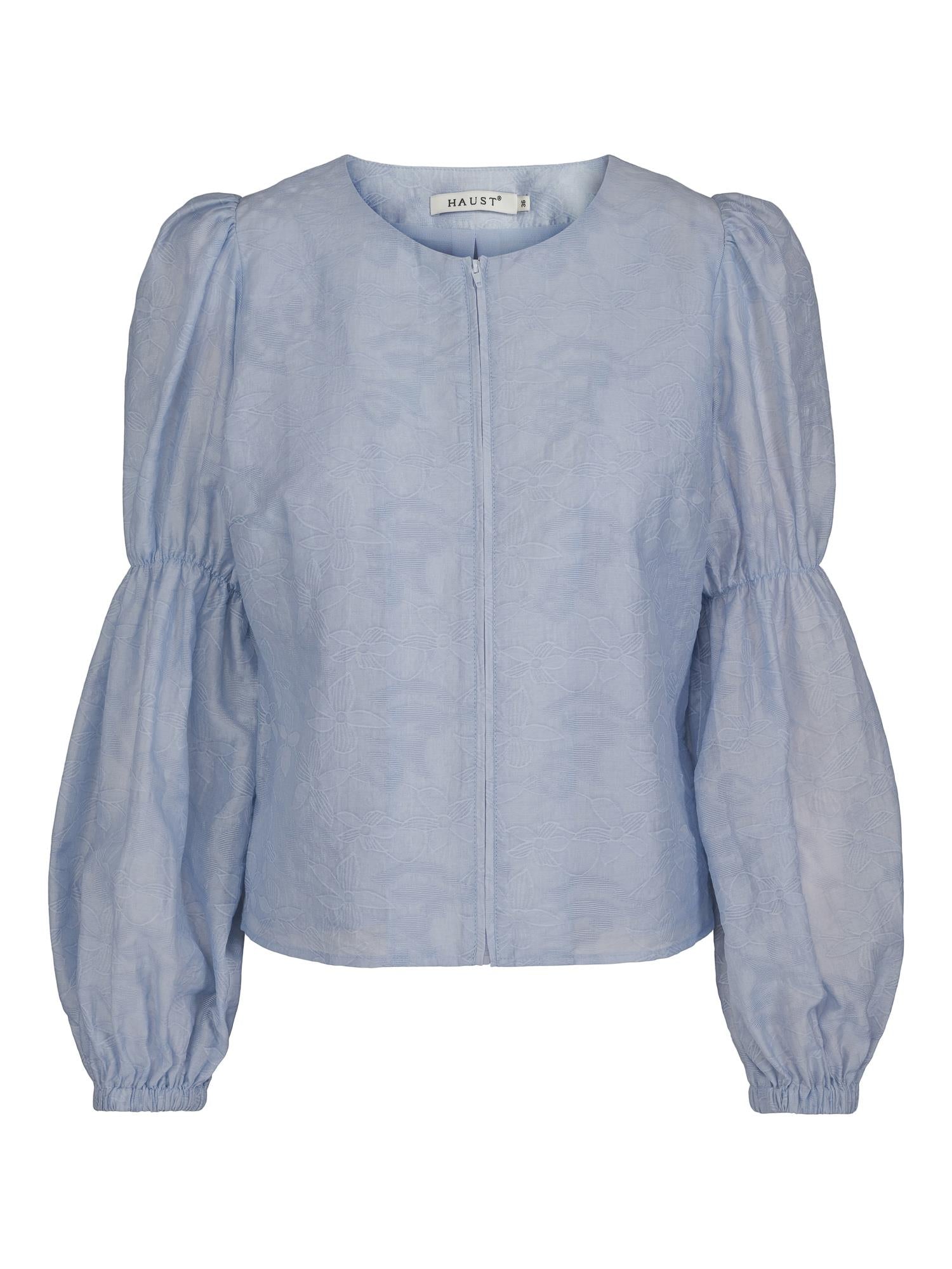 Zip-blouse Light Blue