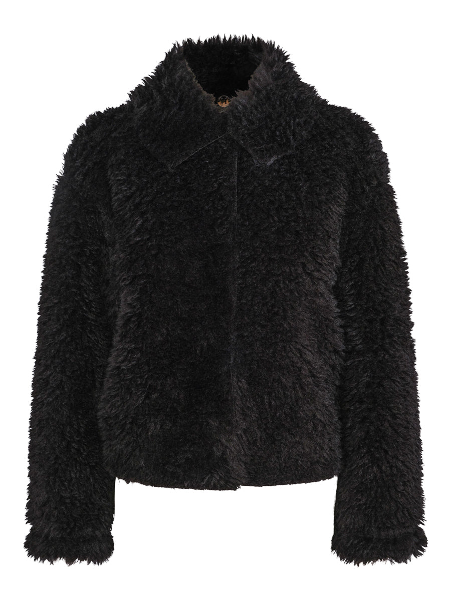 Short Faux fur jacket Black