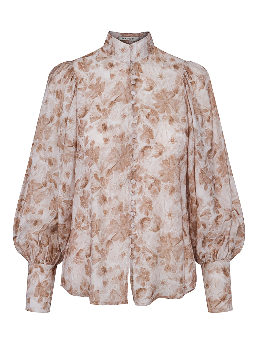 Button sleeve blouse Sand