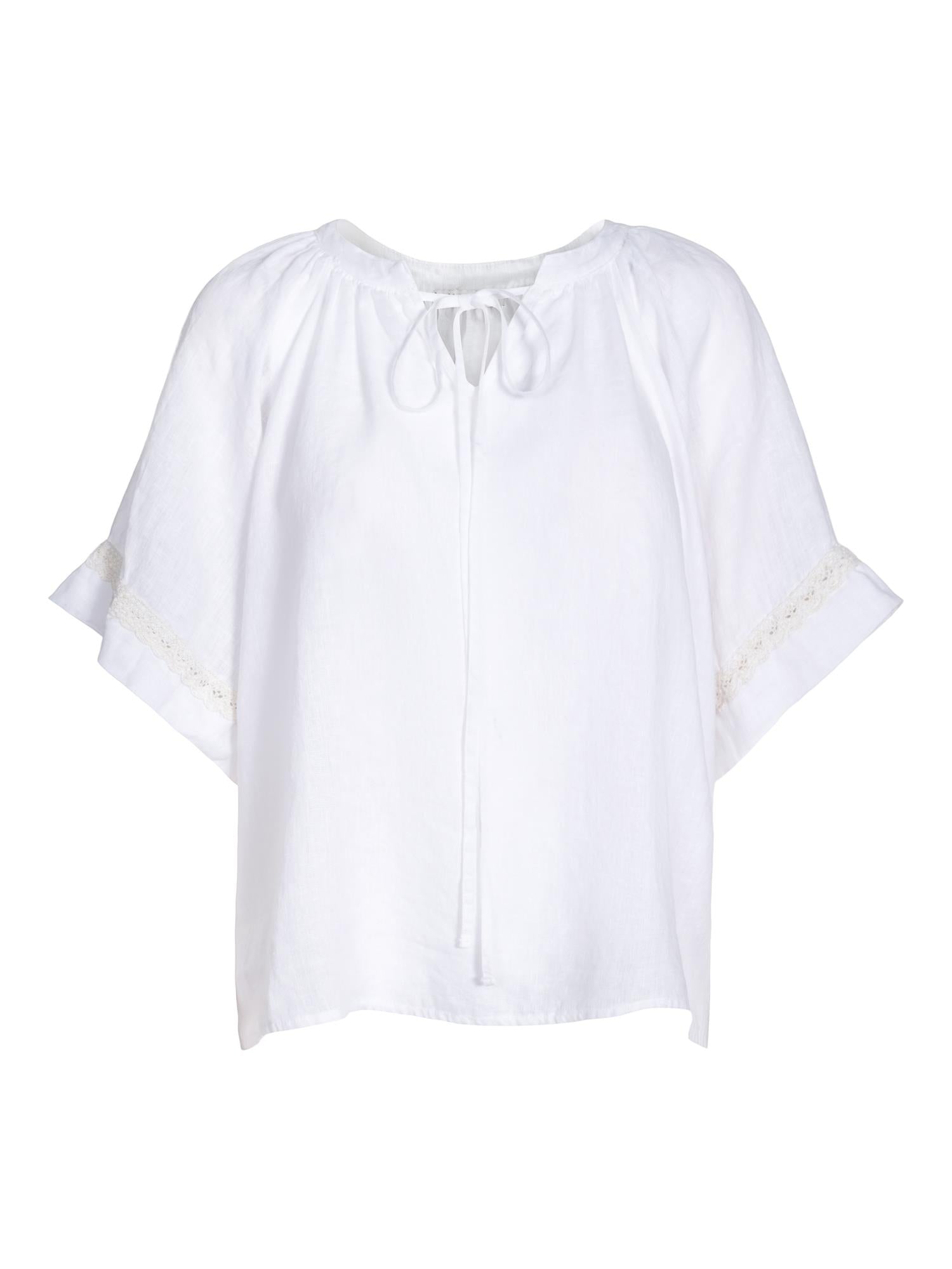 Linen loose top White