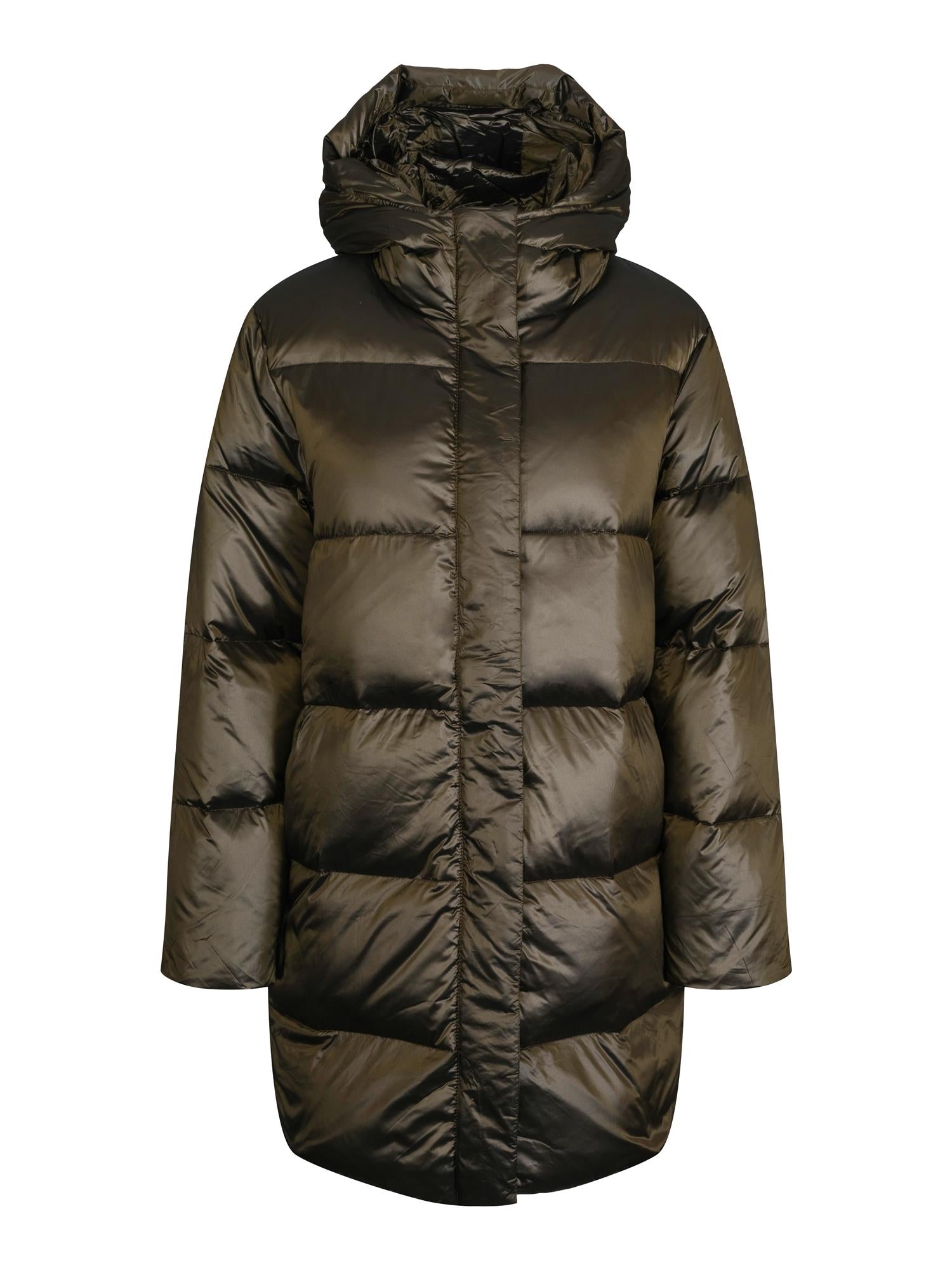 Long puffer jacket Olive
