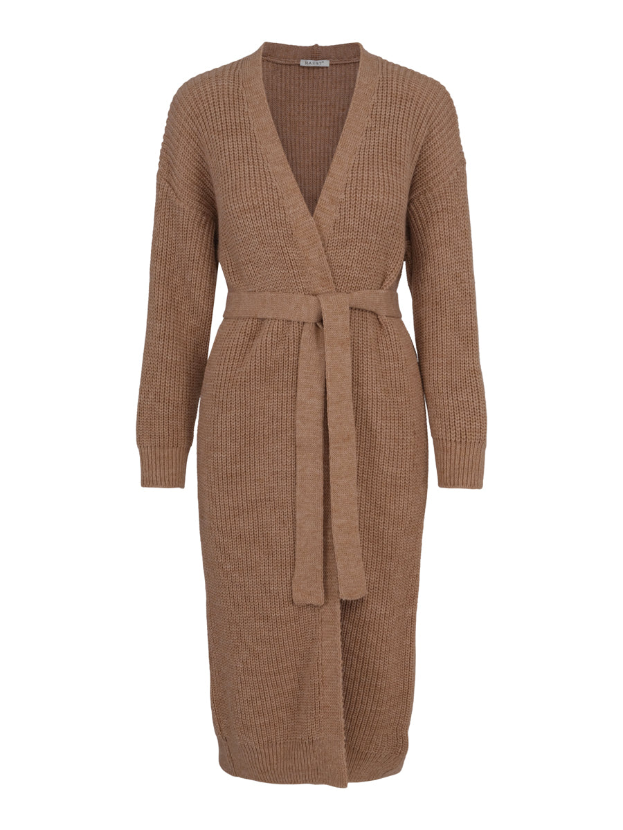 Knitted luxury long card Camel