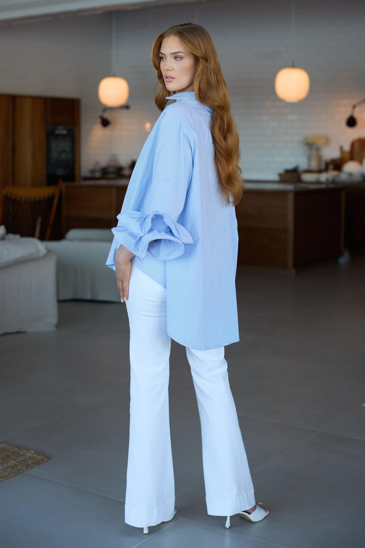 Striped special cuff shirt Striped