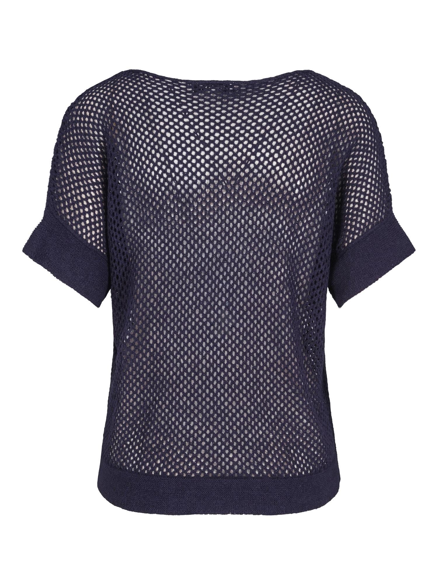 Open knit pullover Marineblå