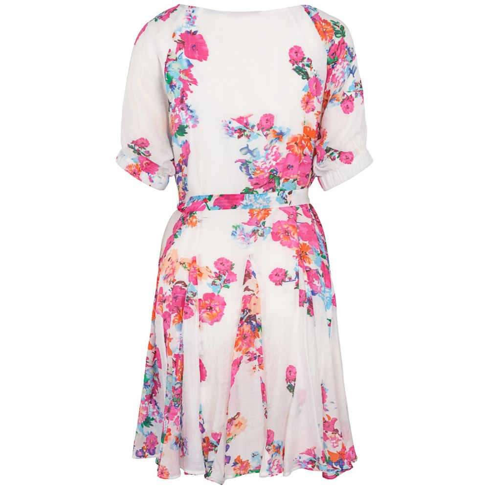 Summer belt dress Pink-Flower