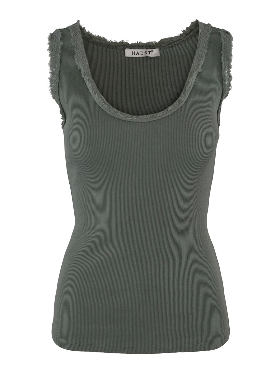 Sequins top Olive