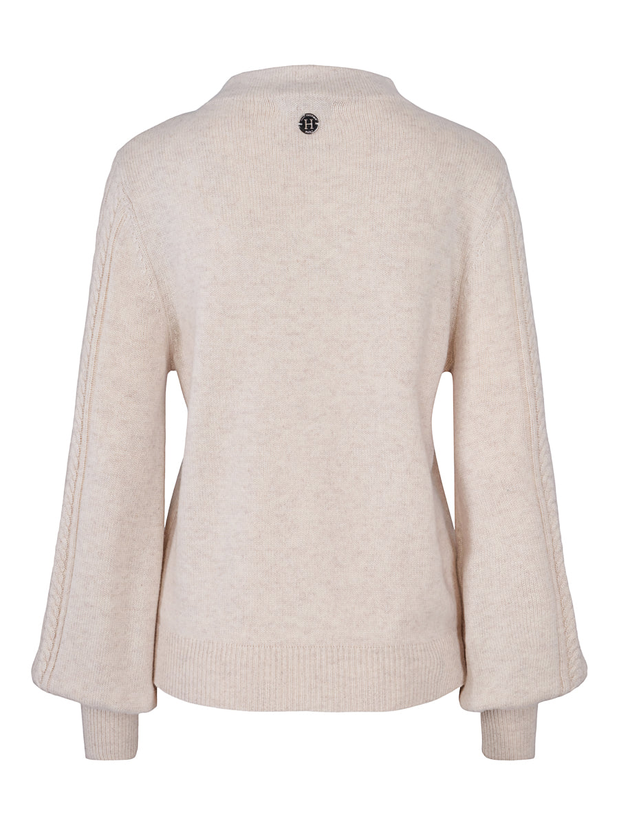Feminin knitted pullover Light Sand