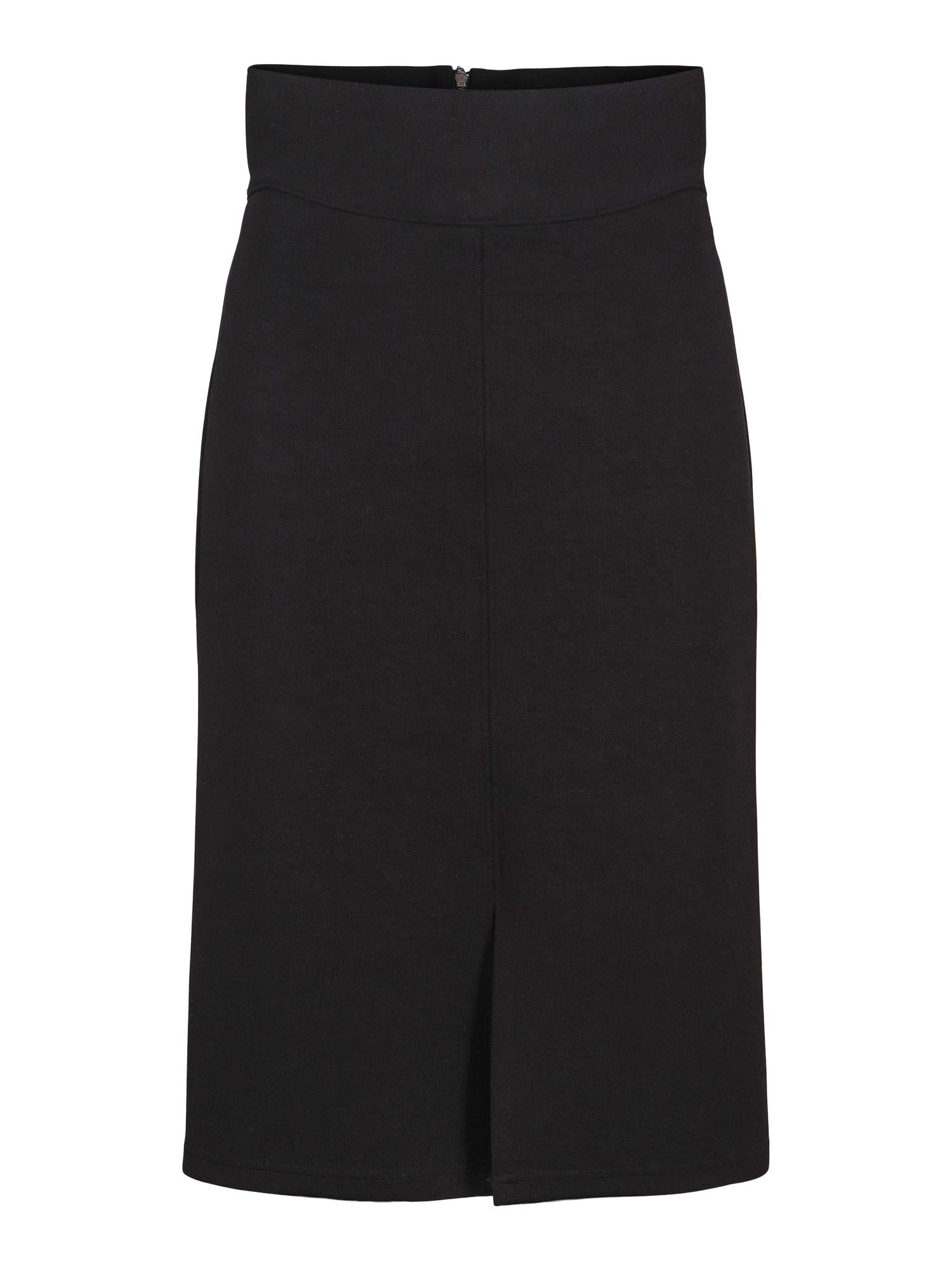 Front slit skirt Sort