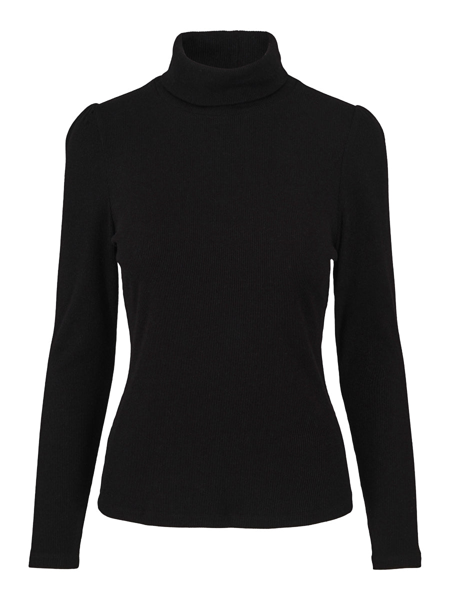 Rib rollneck Black