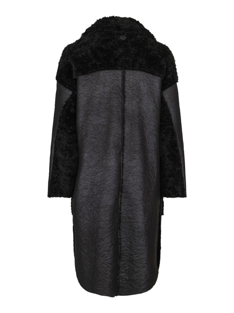 Reversable fur coat Black