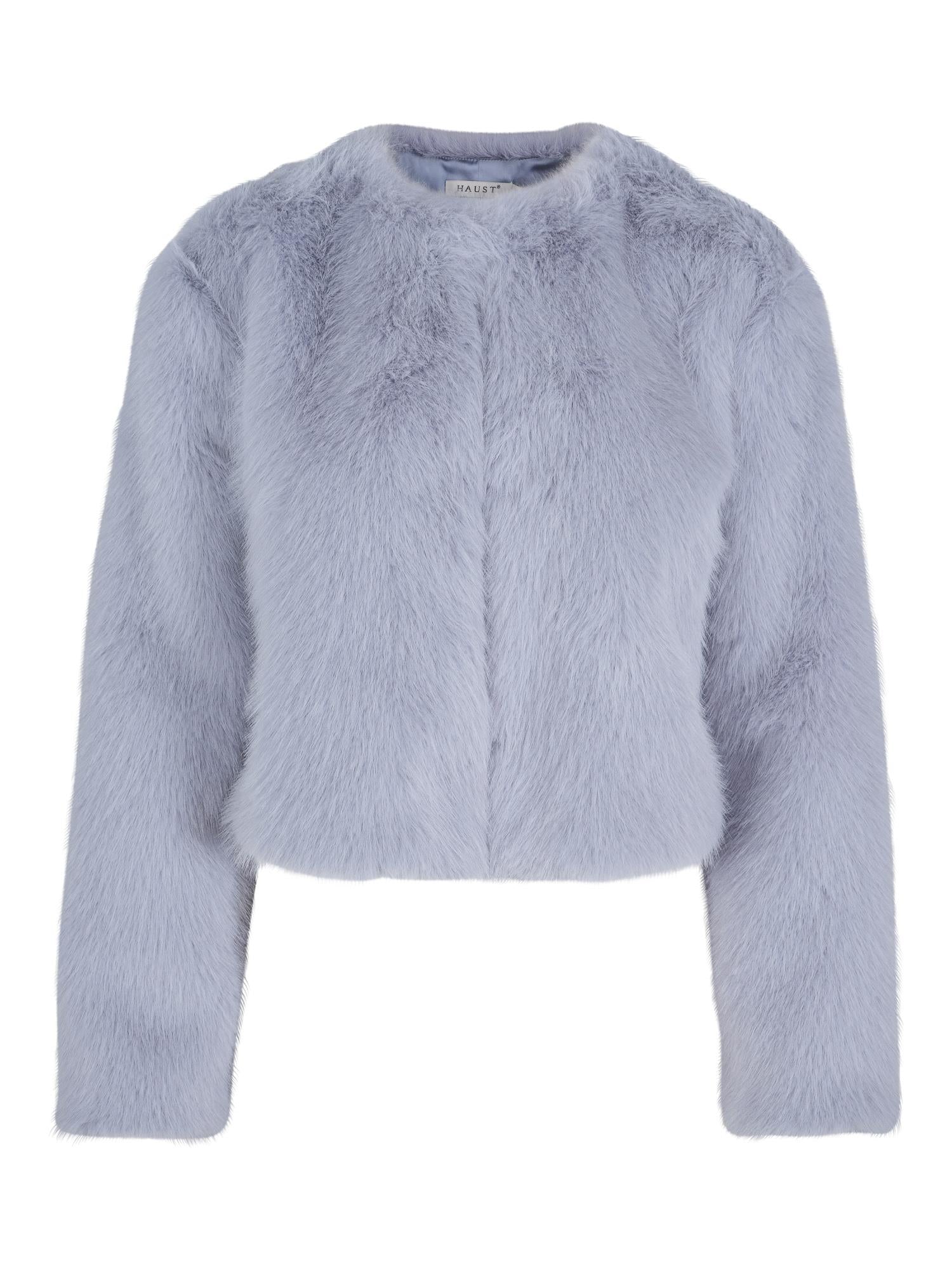 Faux fur jacket classic Lyseblå