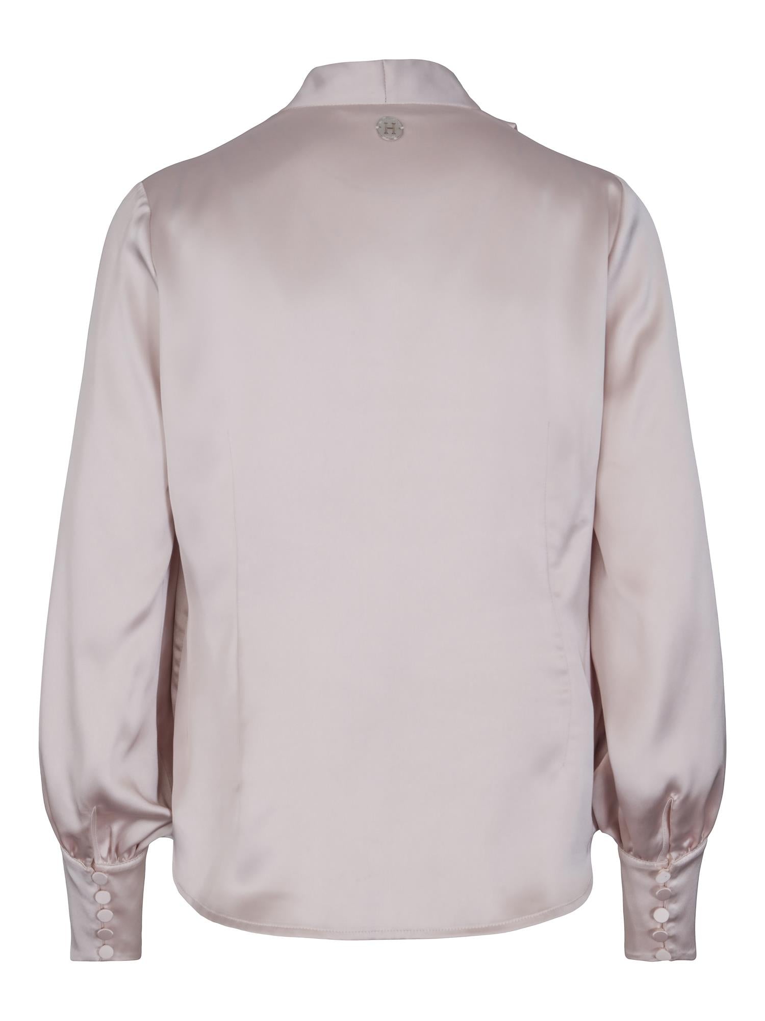 Classic V-neck blouse Champagnefarget