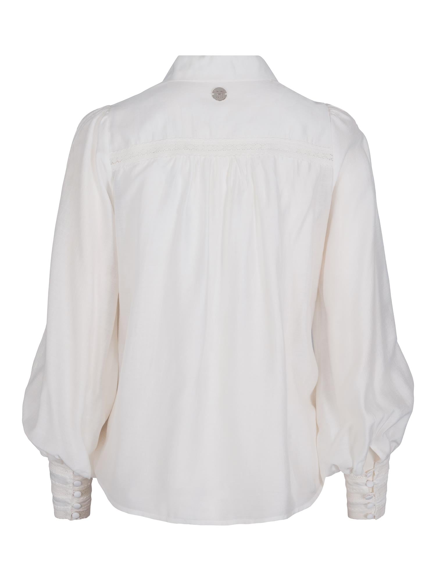 Ribbon detailed blouse Krem