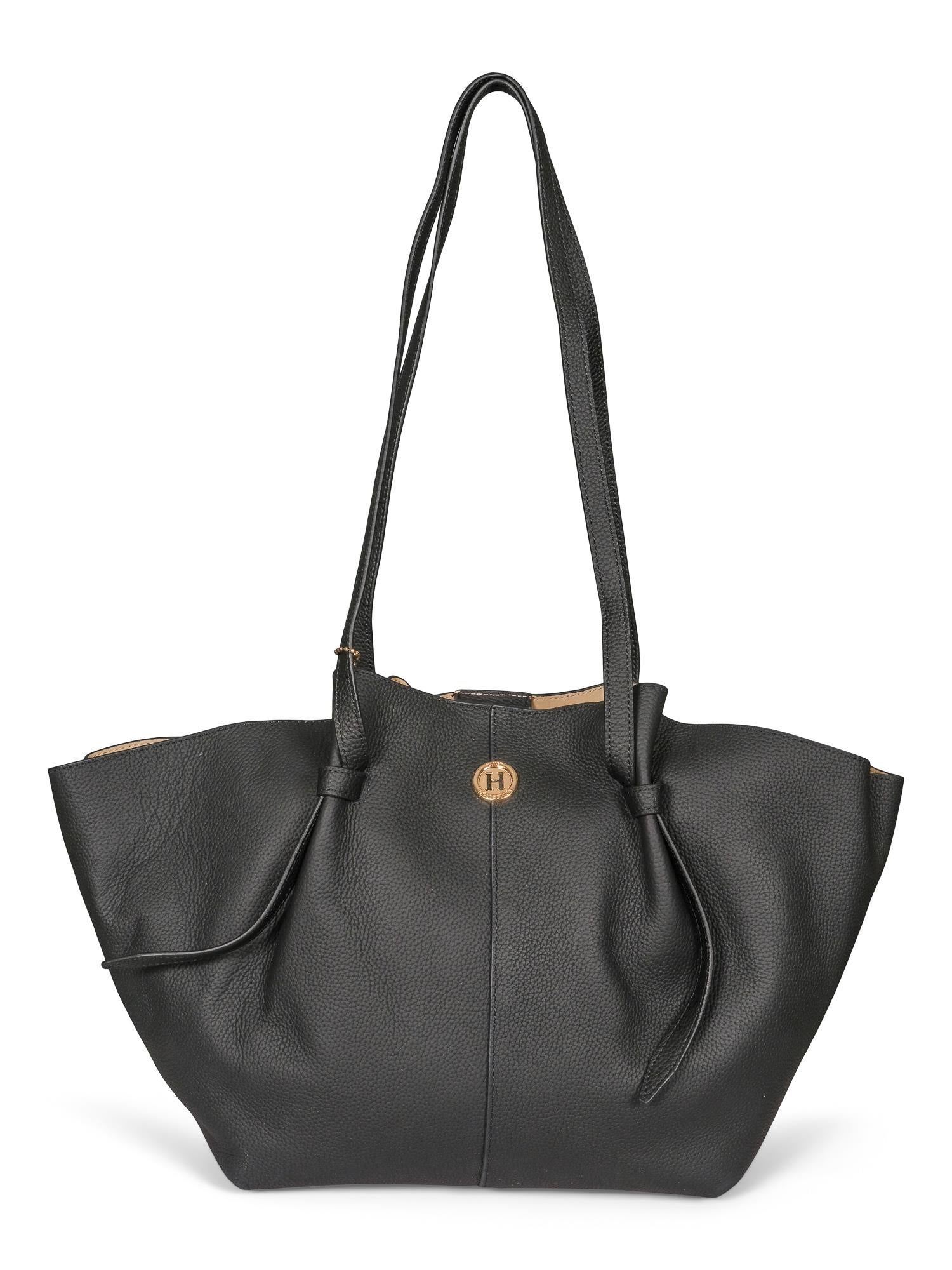 Big fashion leather bag Black