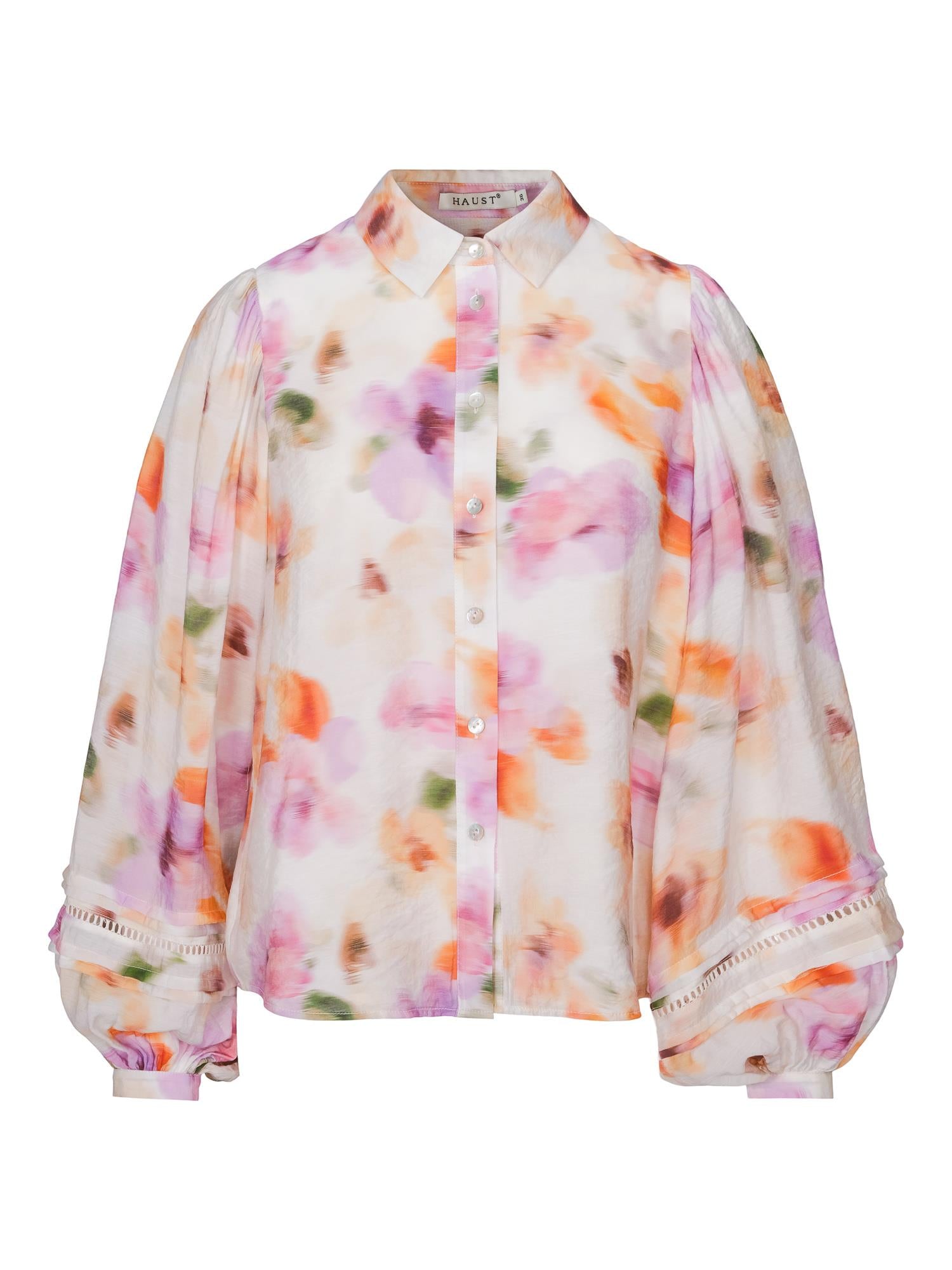 Flower print blouse Orange