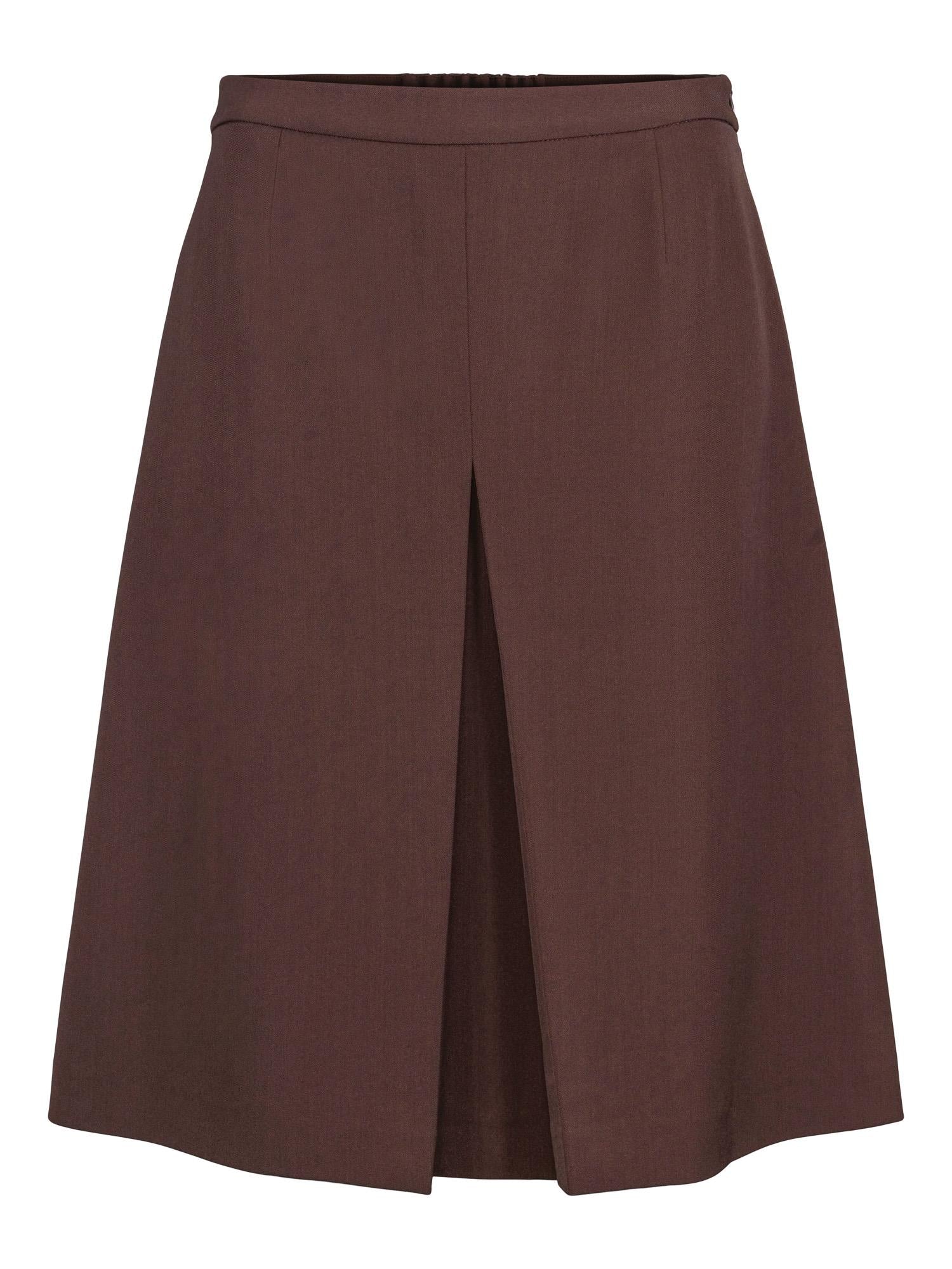 Kneelong A-shape skirt Mørkebrun