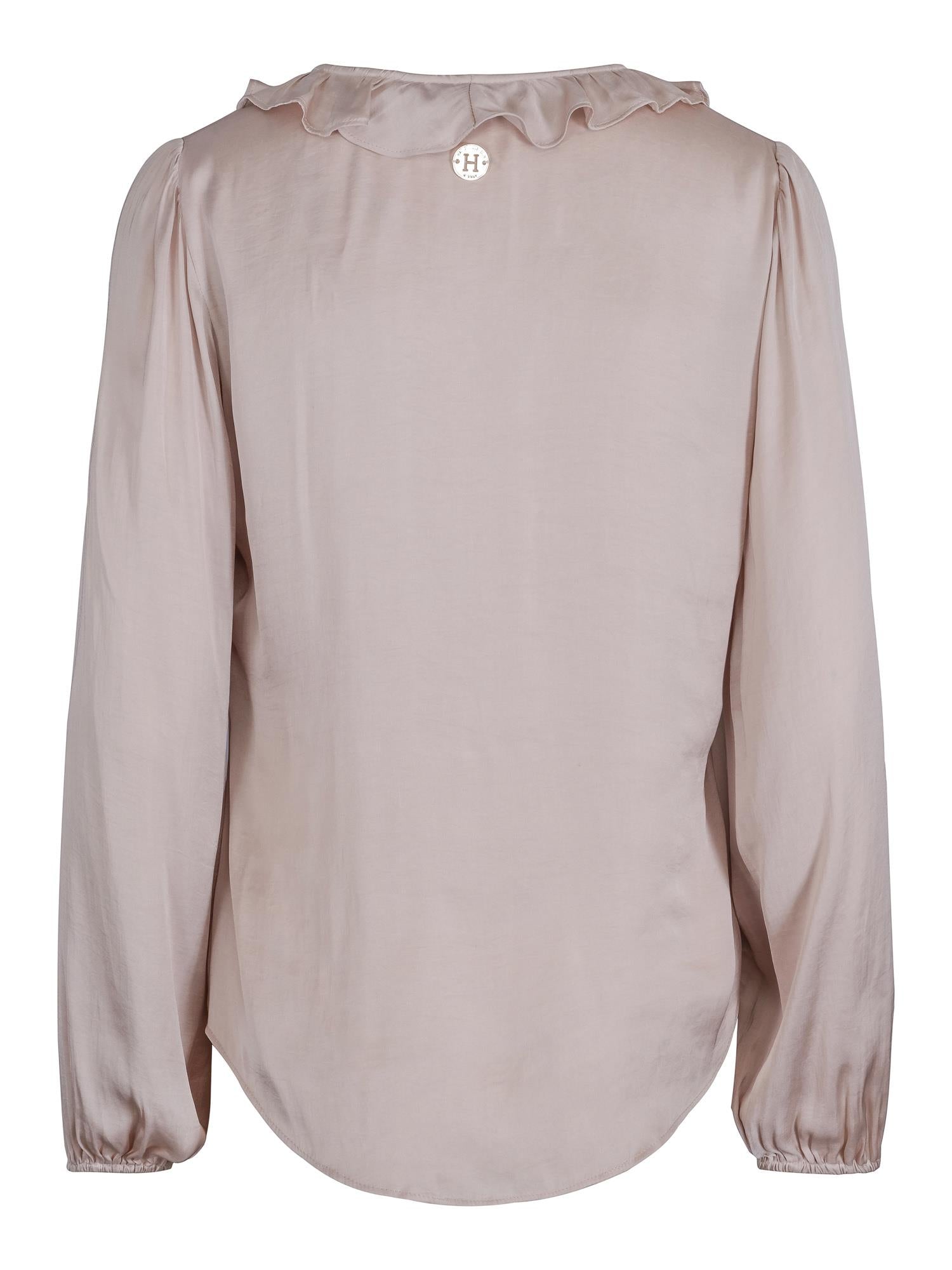 Ruffle blouse Champagnefarget