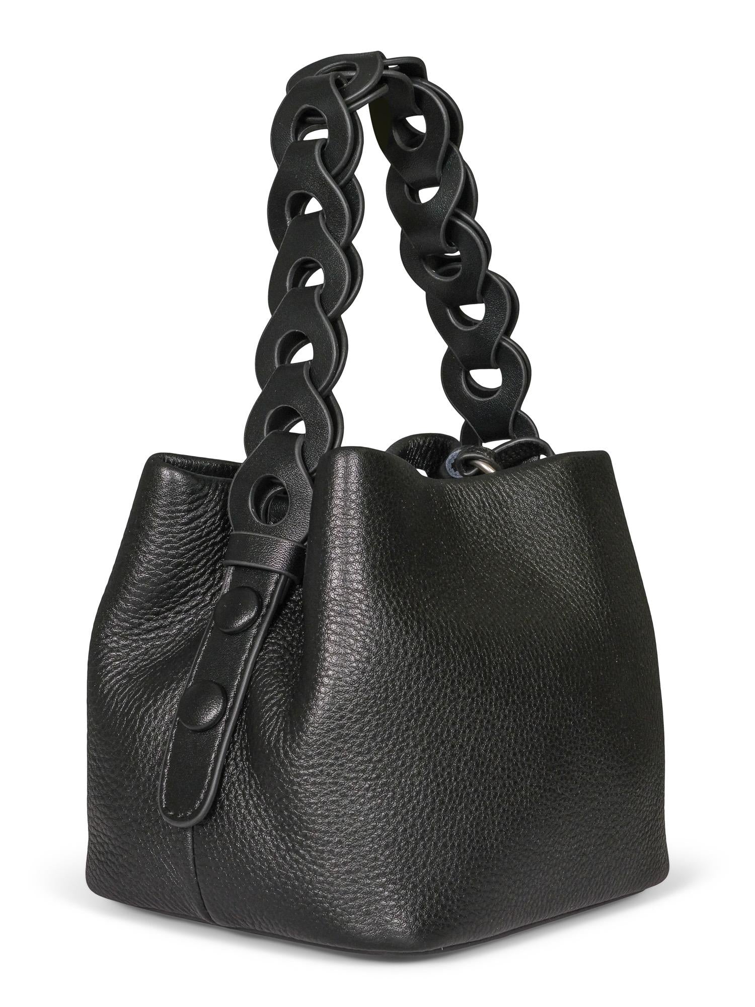 Detailed handle leather bag Sort