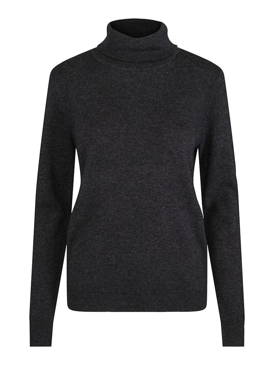 Knitted basic roll neck Antrasit Mel