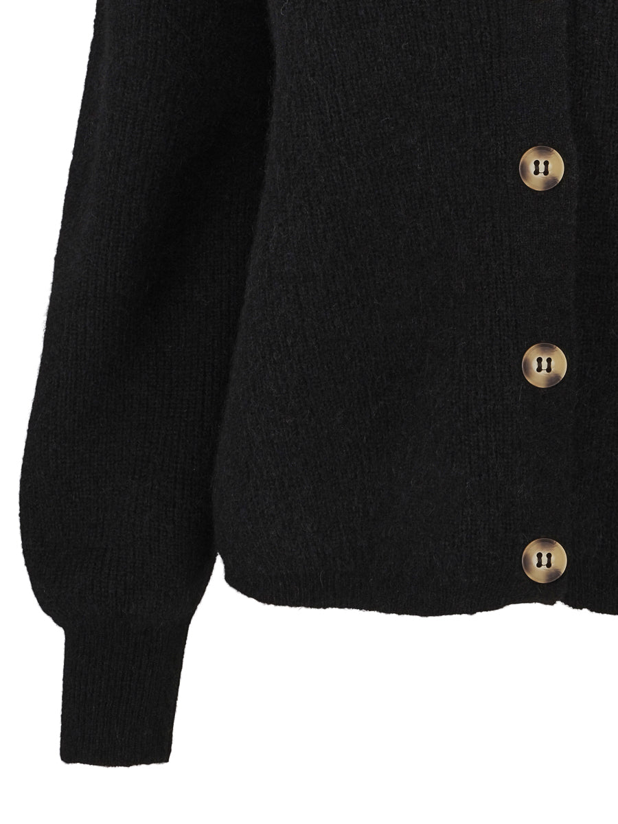 Mohair V-neck cardigan Black