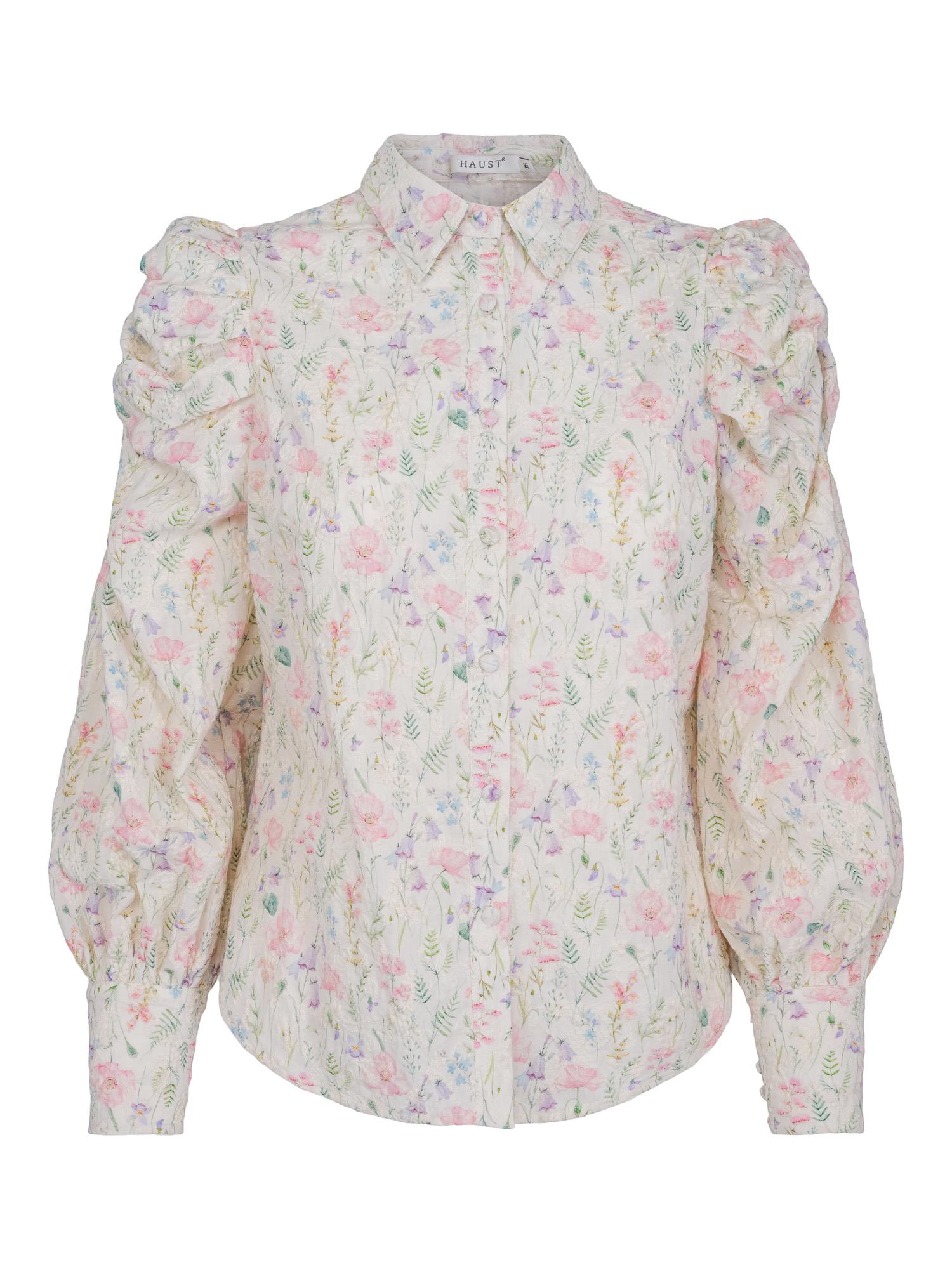 Sleeve embroidery blouse Rose