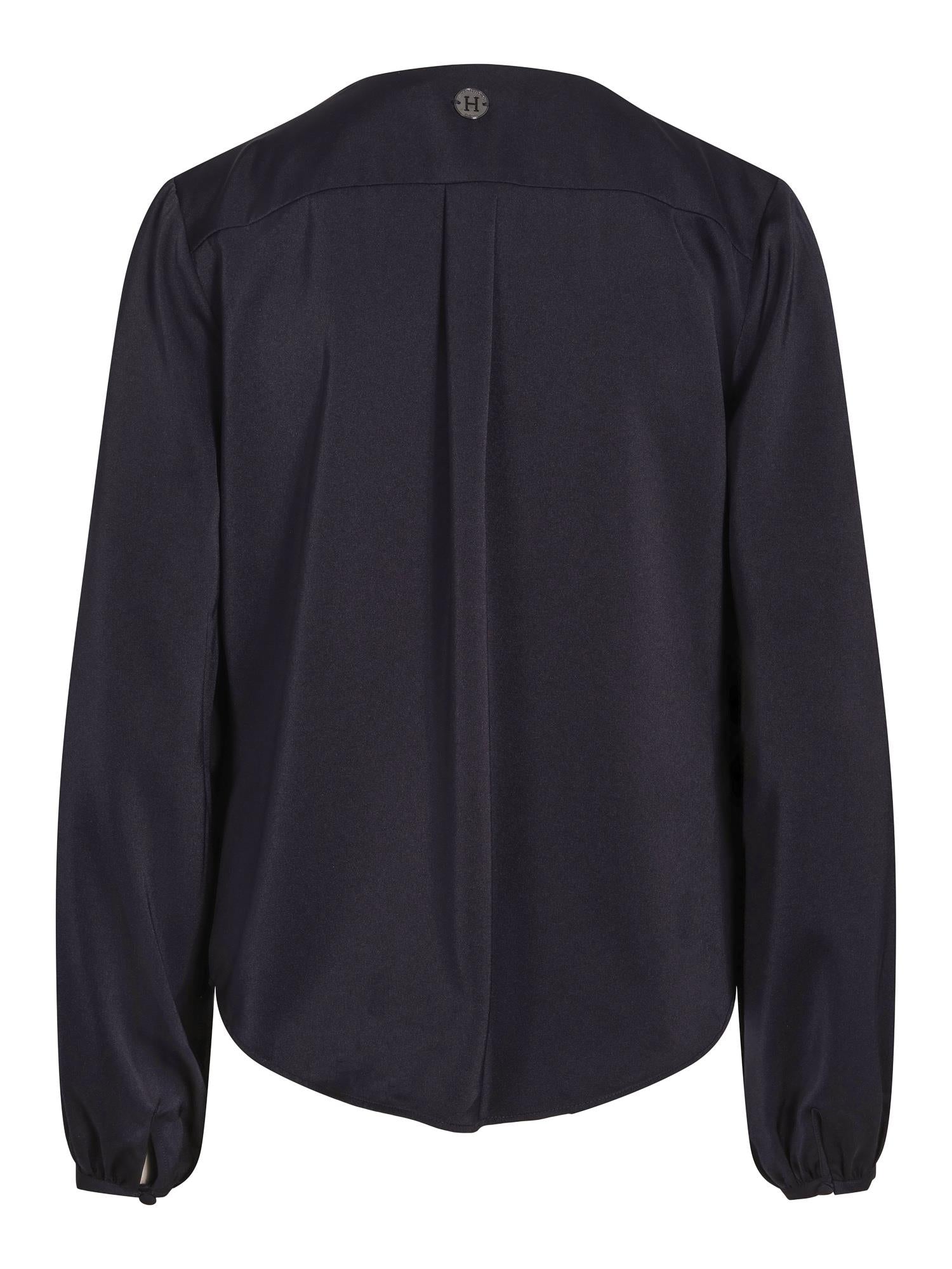 Pleat blouse Marineblå