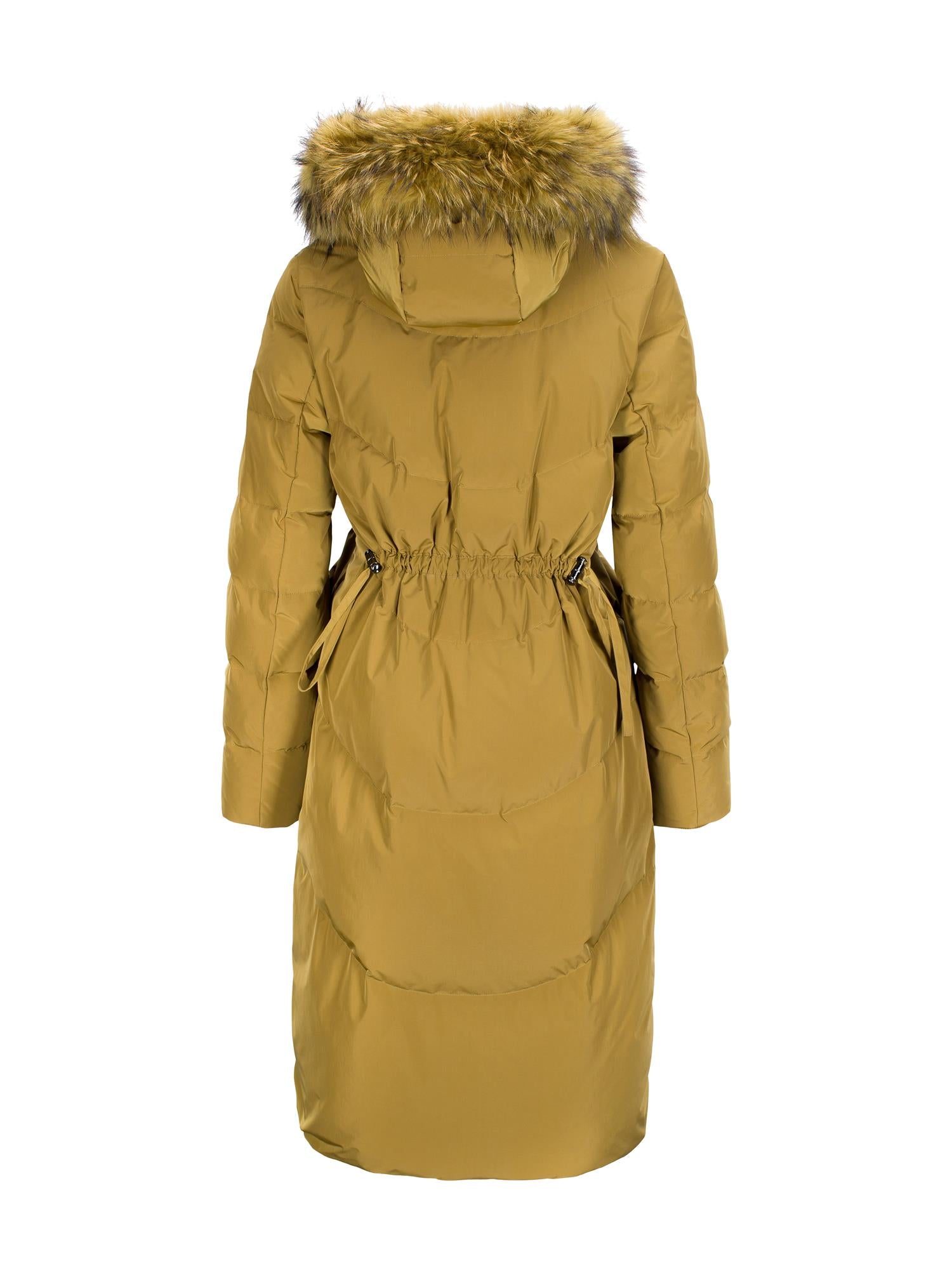 Fashion long puffer - fake fur Acid