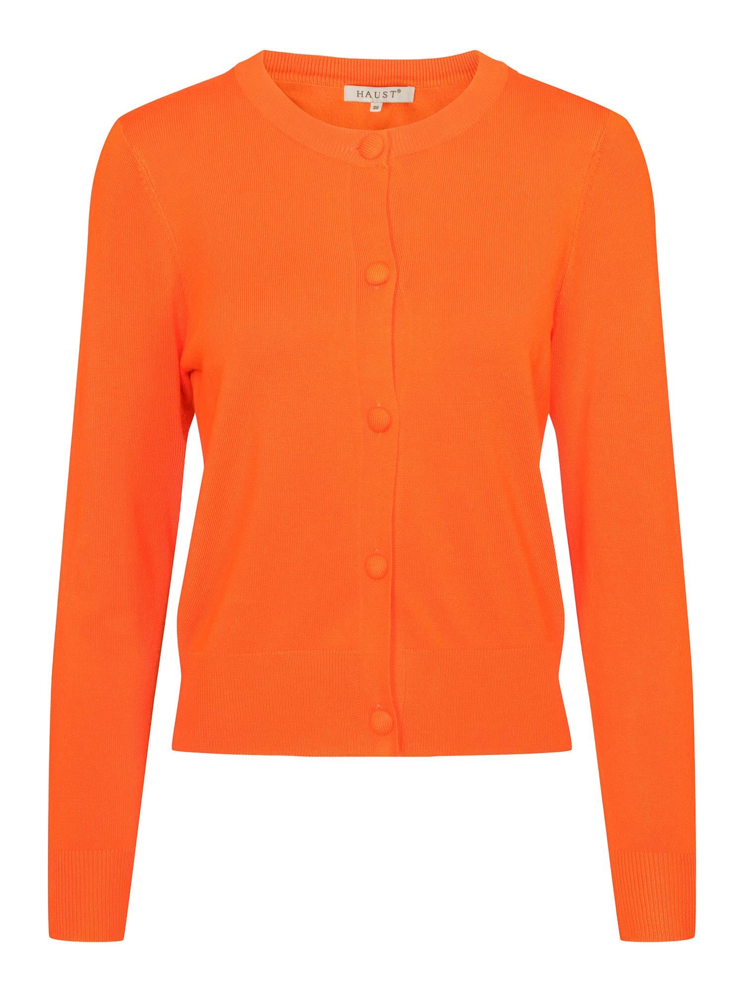 Classic knitted cardigan Orange