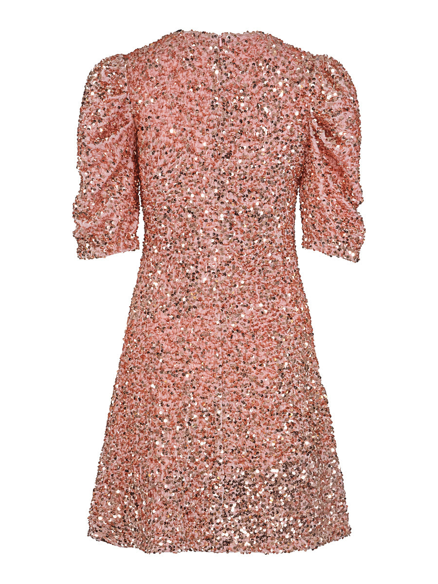 Sequins dress wide skirt Rose