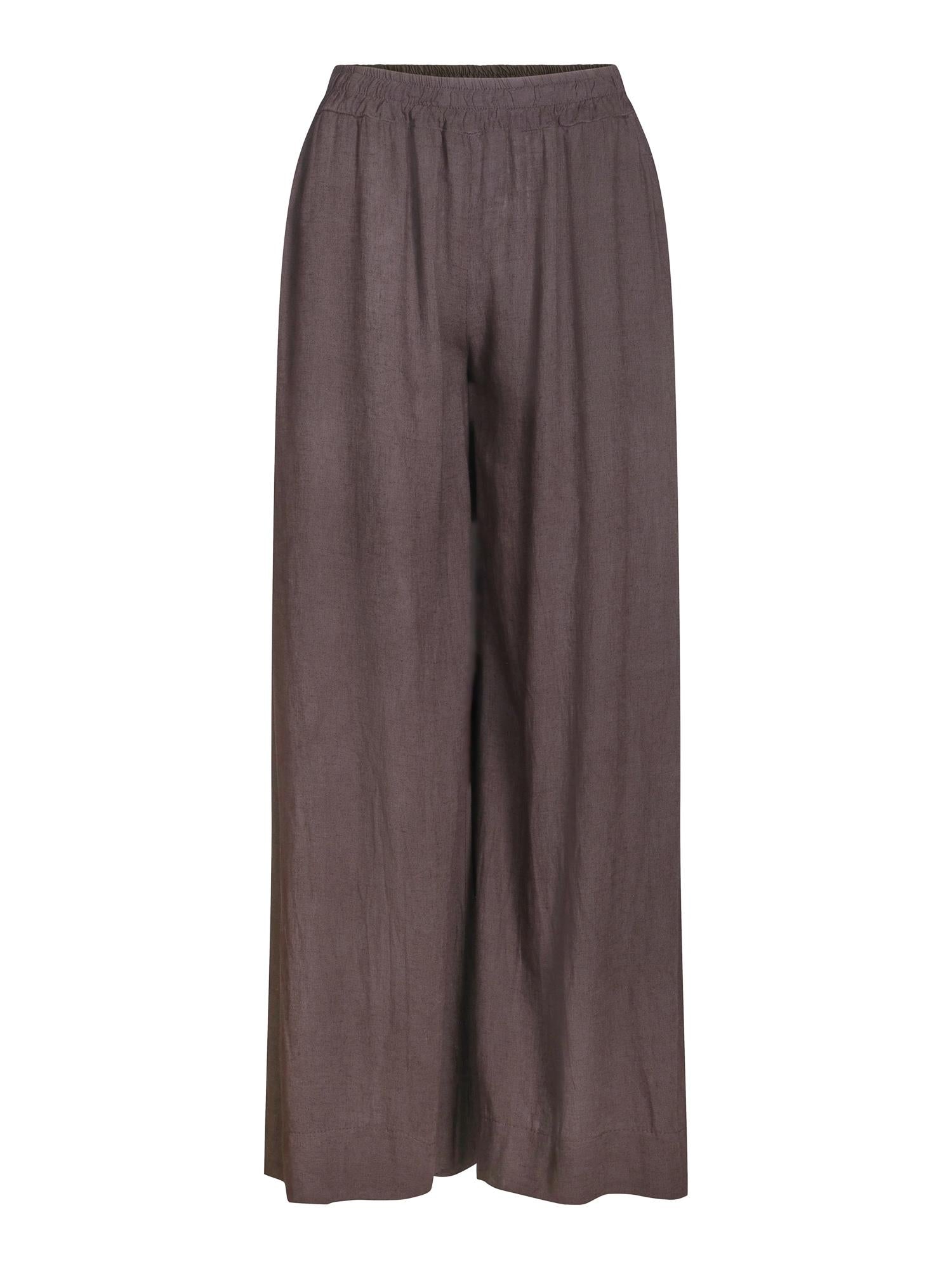 Casual wide trouser Mørkebrun