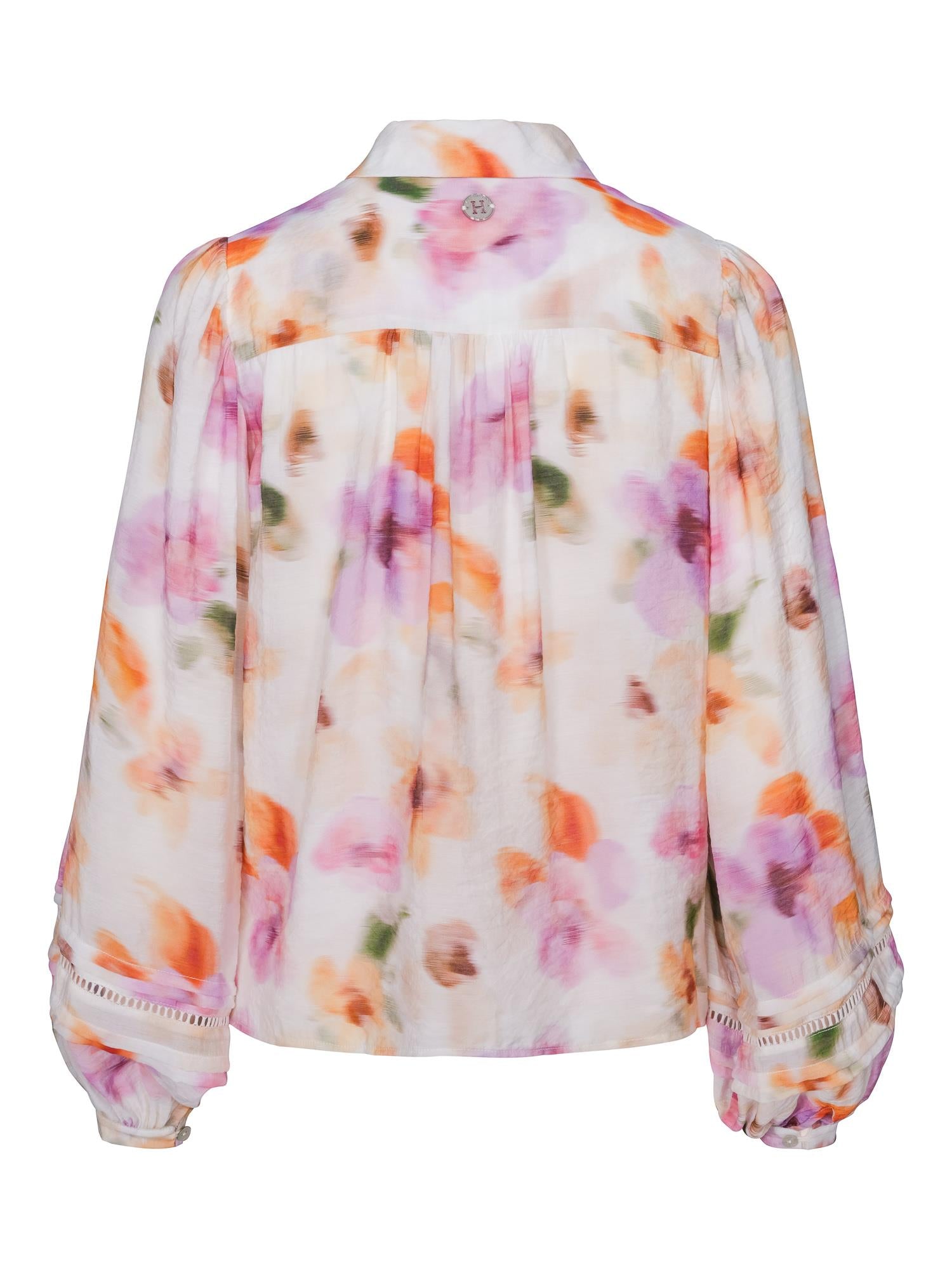Flower print blouse Orange