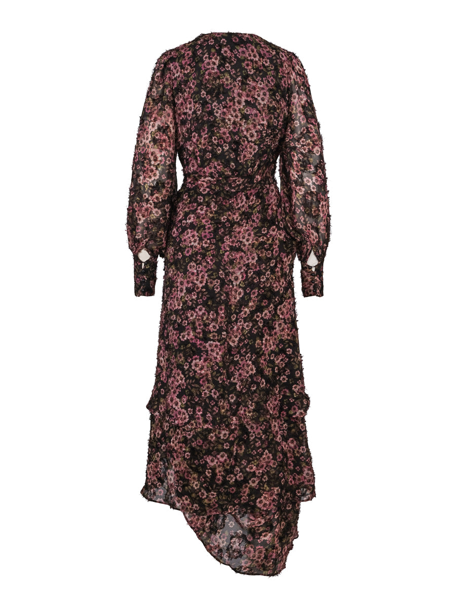 Long wrap dress Flower