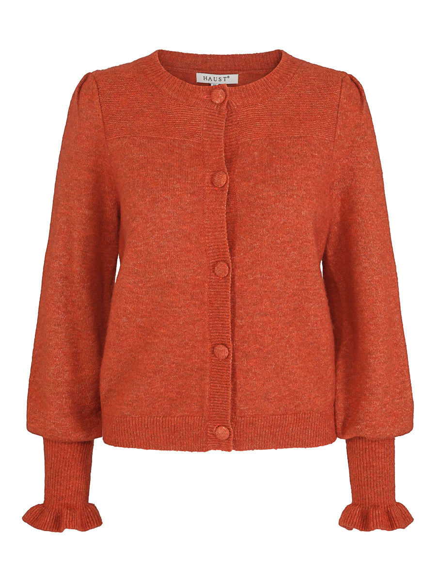 Mohair cardigan Rust