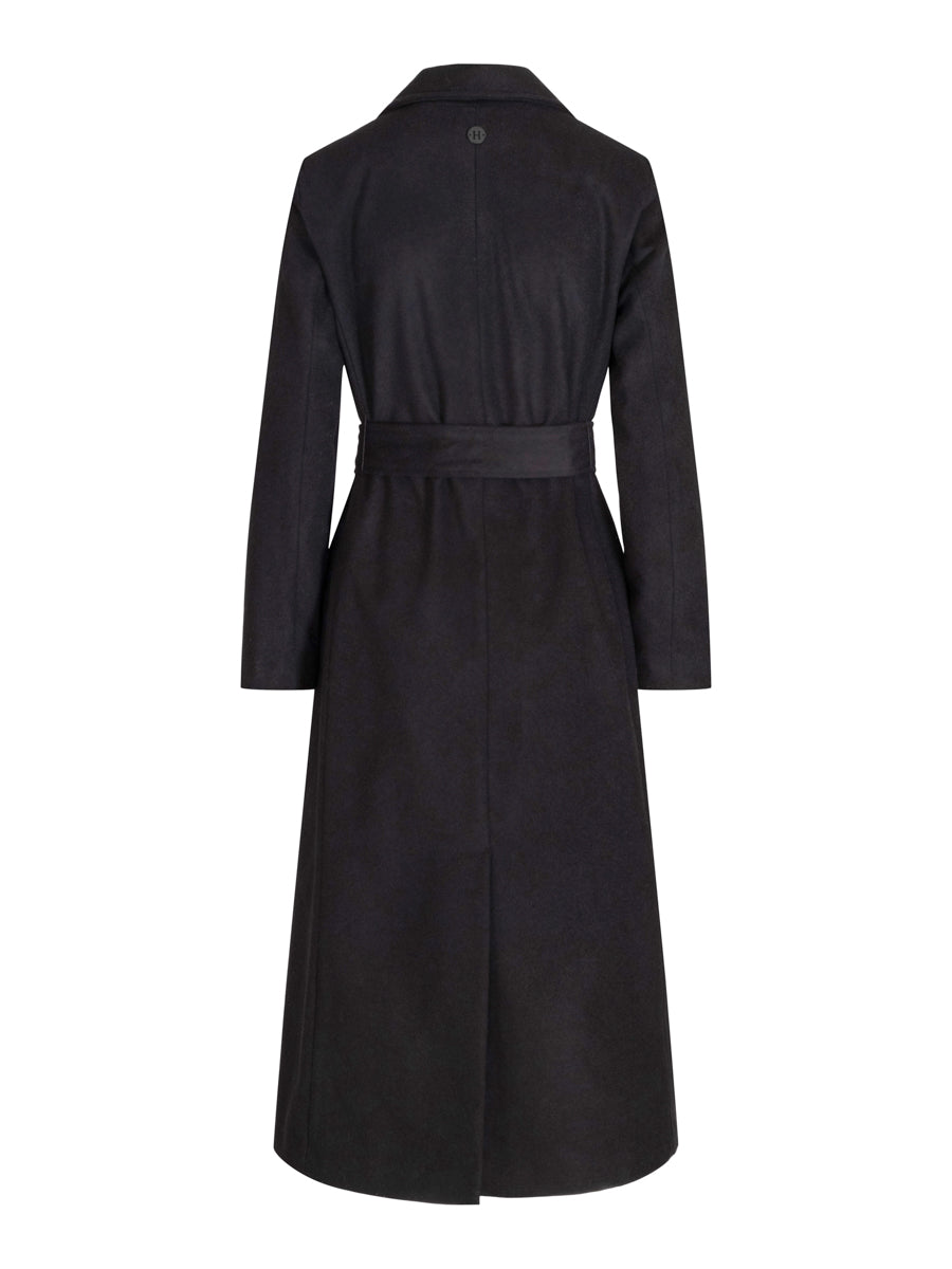 Classic tailored belt coat Black