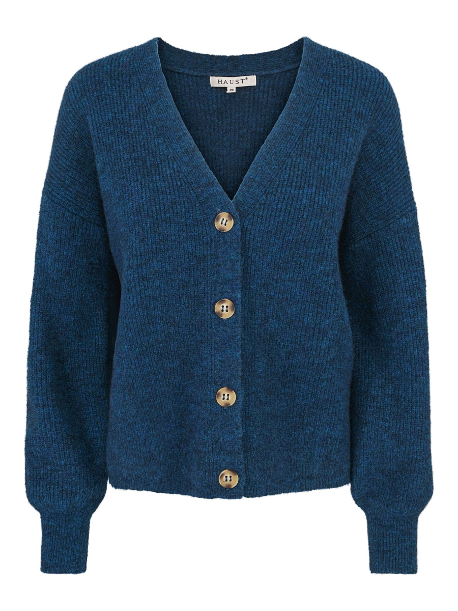 Mohair V-neck cardigan Aquamarine