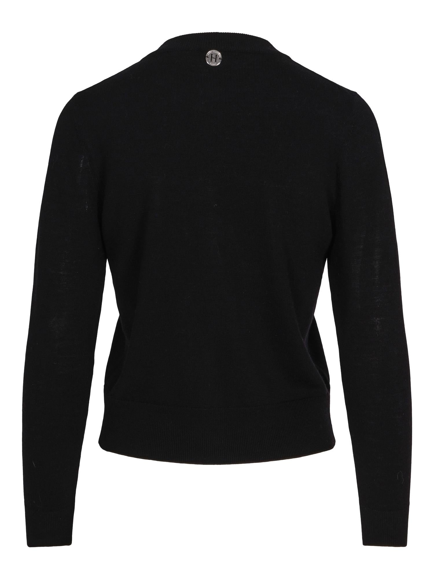 Classic merino cardigan Black