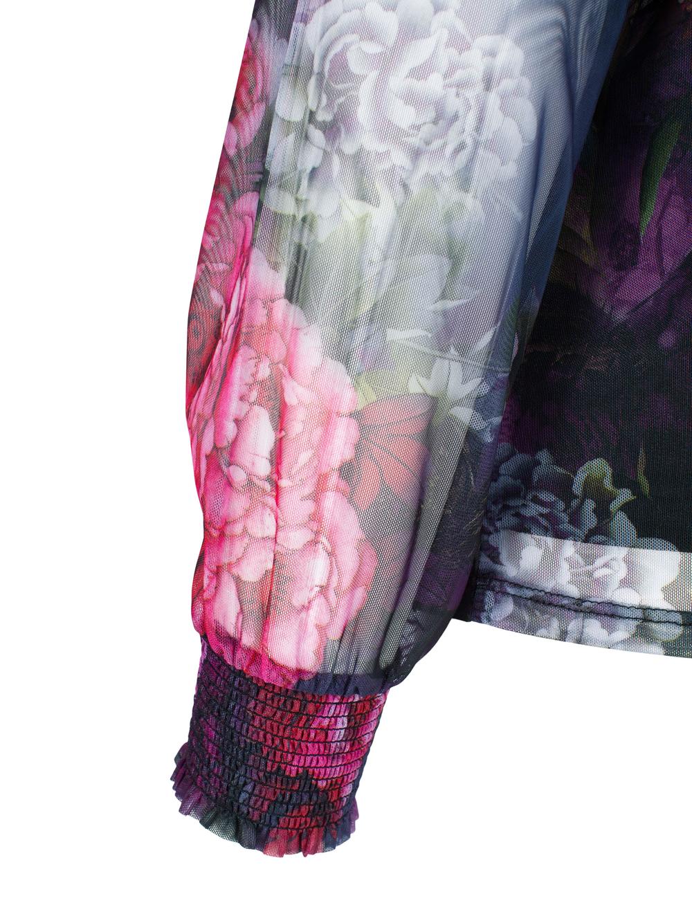 Mesh blouse Flower